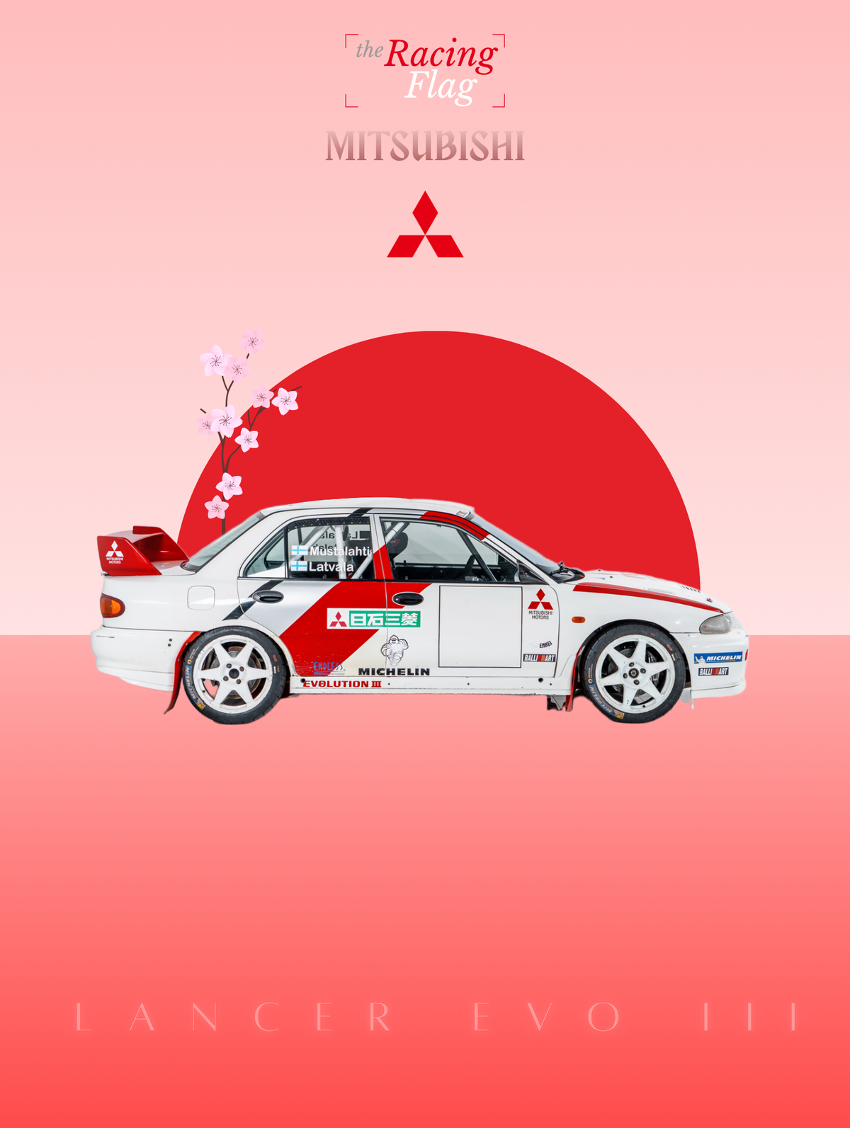 Mitsubishi Lancer Evolution III — Édition Graphique Rose